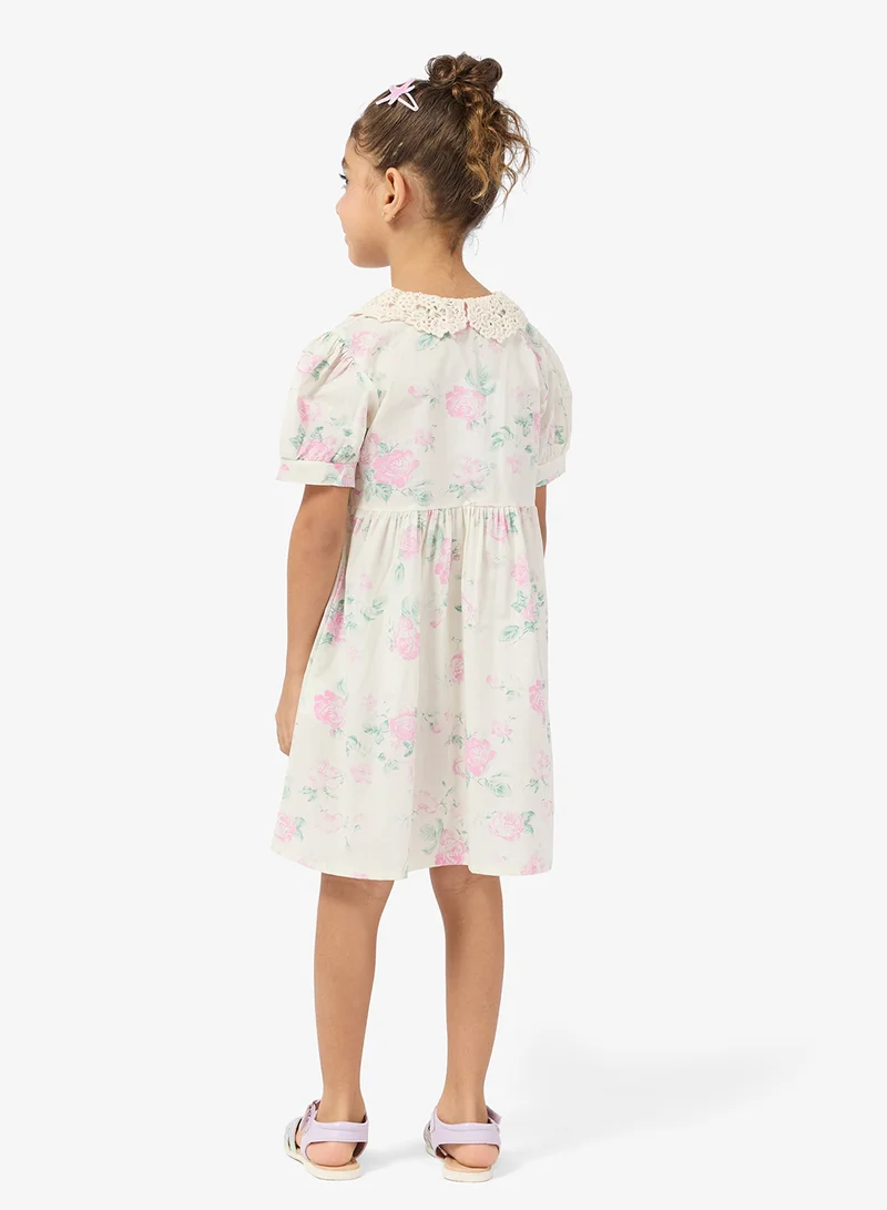 Pinata floral collar dress
